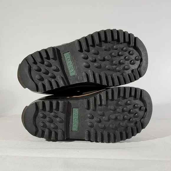 ROCKY Men's US 9 Polartec Insulated Duck Boots Leather & Rubber Muck Work Boots - Picture 10 of 11